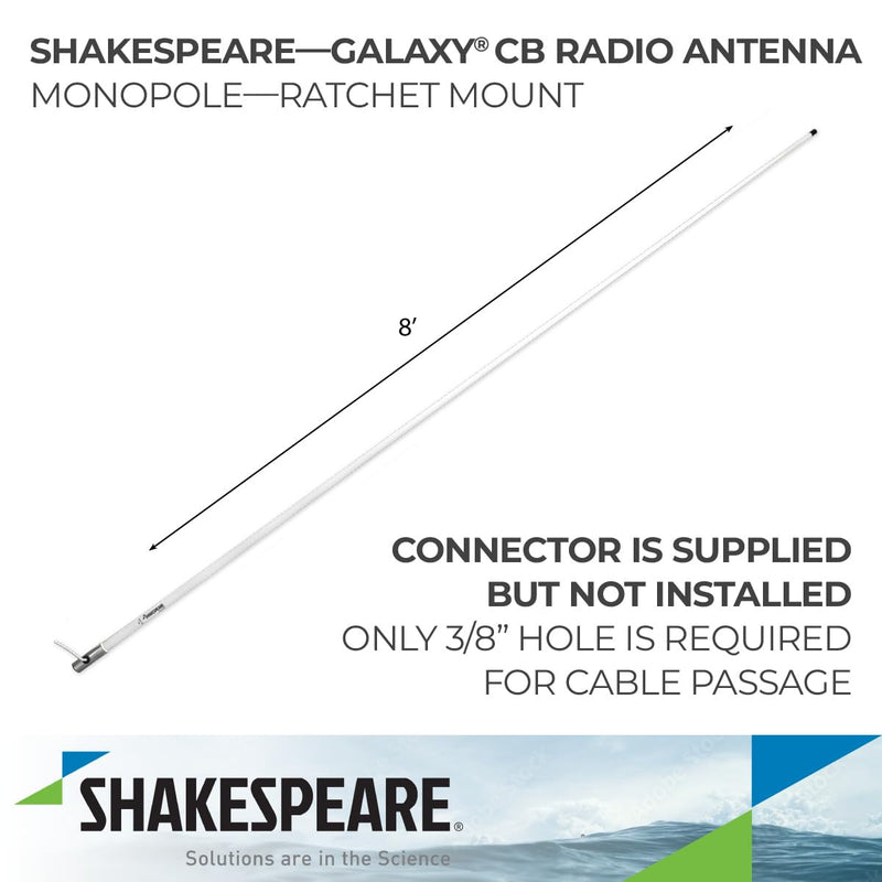 Galaxy Shakespeare Antenna CB 8' W/20' Cable