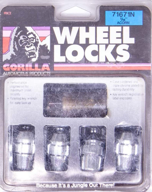 Acorn Wheel Locks Gorilla Automotive 71671N (7/16" Thread Size)