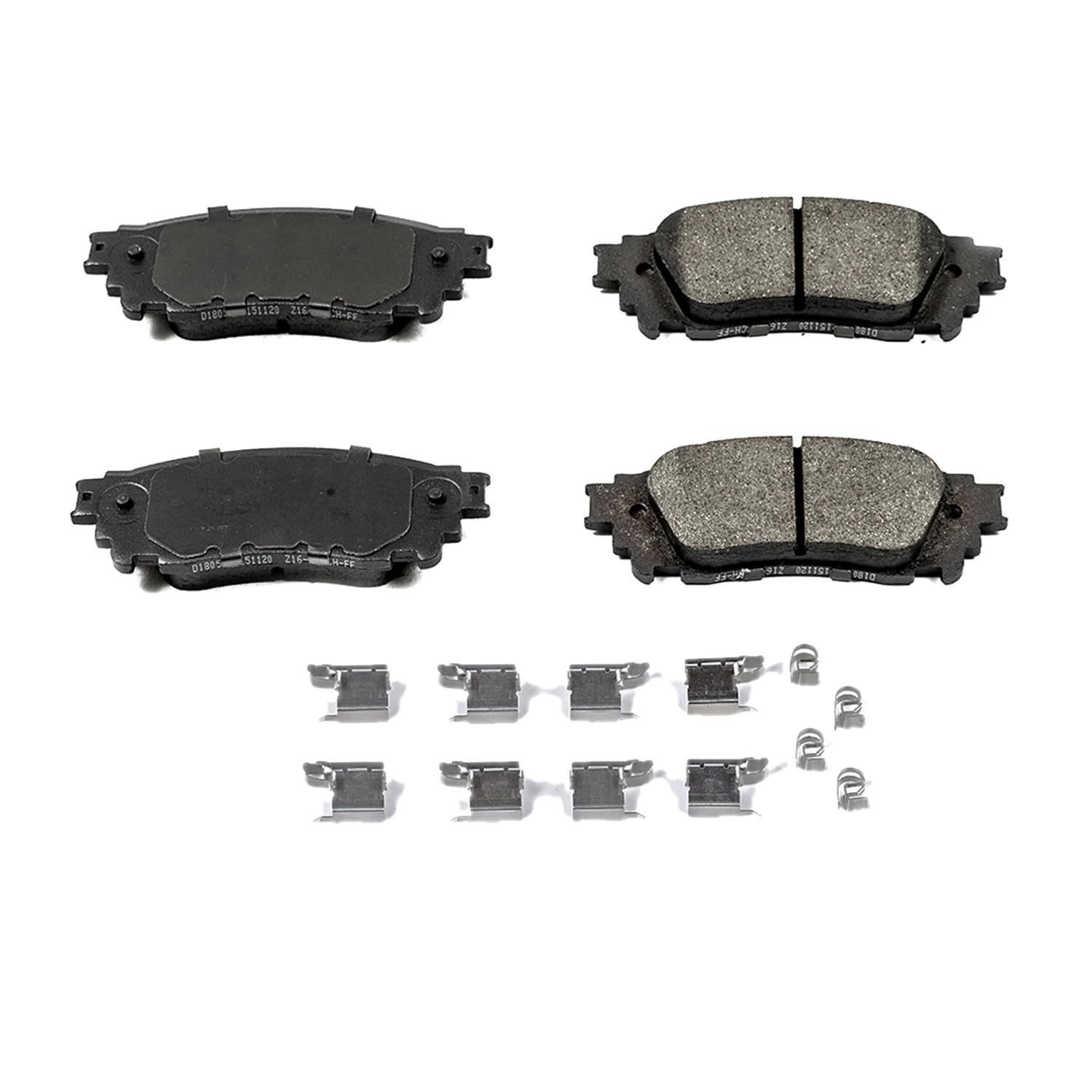 Power Stop Brake Kit Front For Lexus NX200t 2015-17 |NX300 2018-21 |NX300h 2015-21 |Toyota C-HR 2018-19 - Ceramic Brake Pads With Installation Hardware, 17-1805