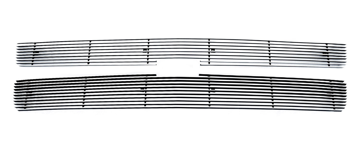 Polished 2007-2010 Silverado HD Billet Grille, 2 Pc, Overlay - PN #21112