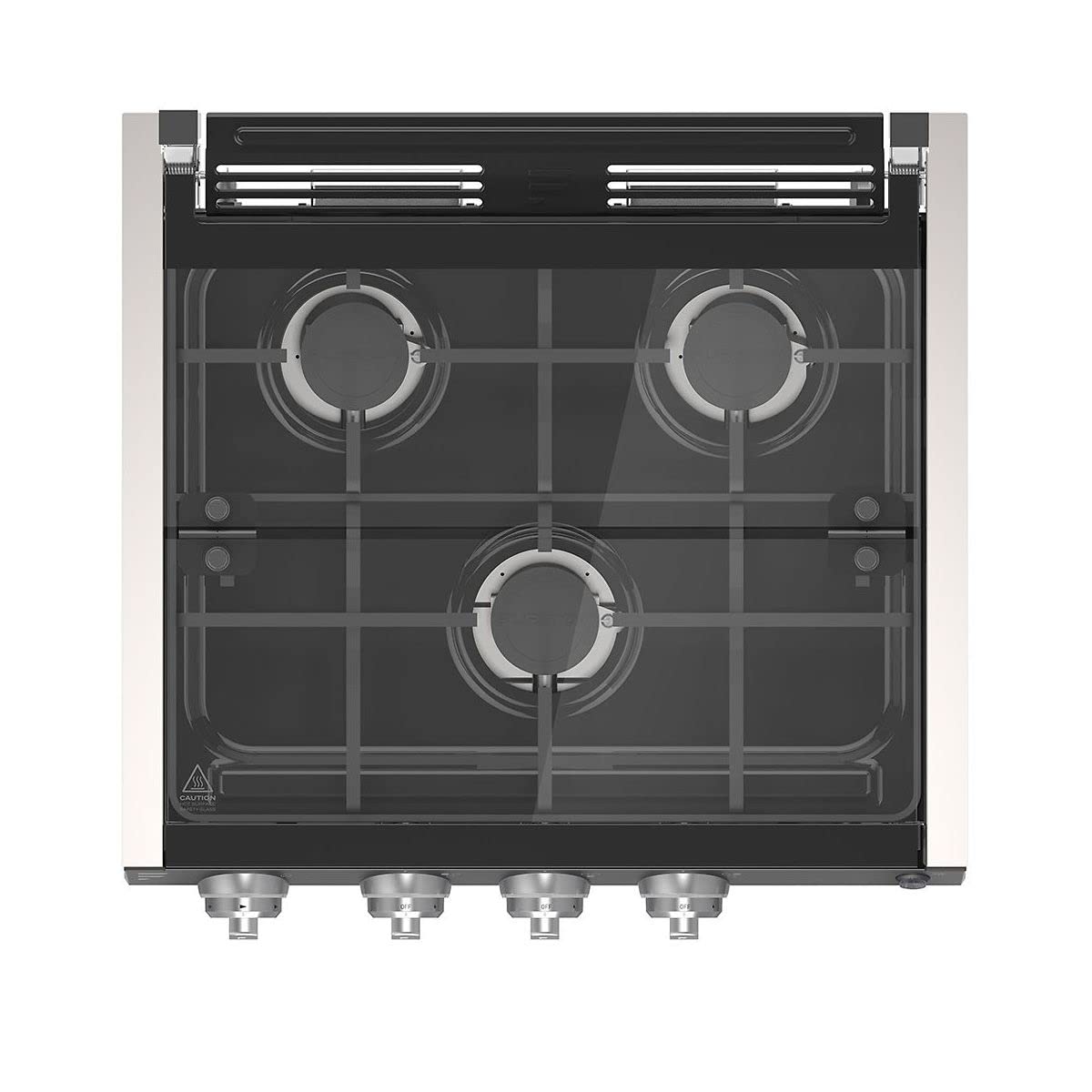 Furrion 2021123926 3 Burner Slide-in Gas RV Cooktop with Glass Cover - 20", Black w/Rocker Switch