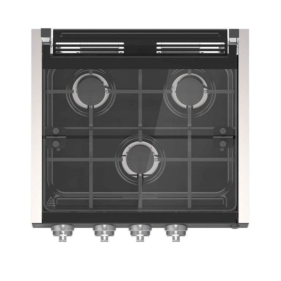 Furrion 2021123926 3 Burner Slide-in Gas RV Cooktop with Glass Cover - 20", Black w/Rocker Switch
