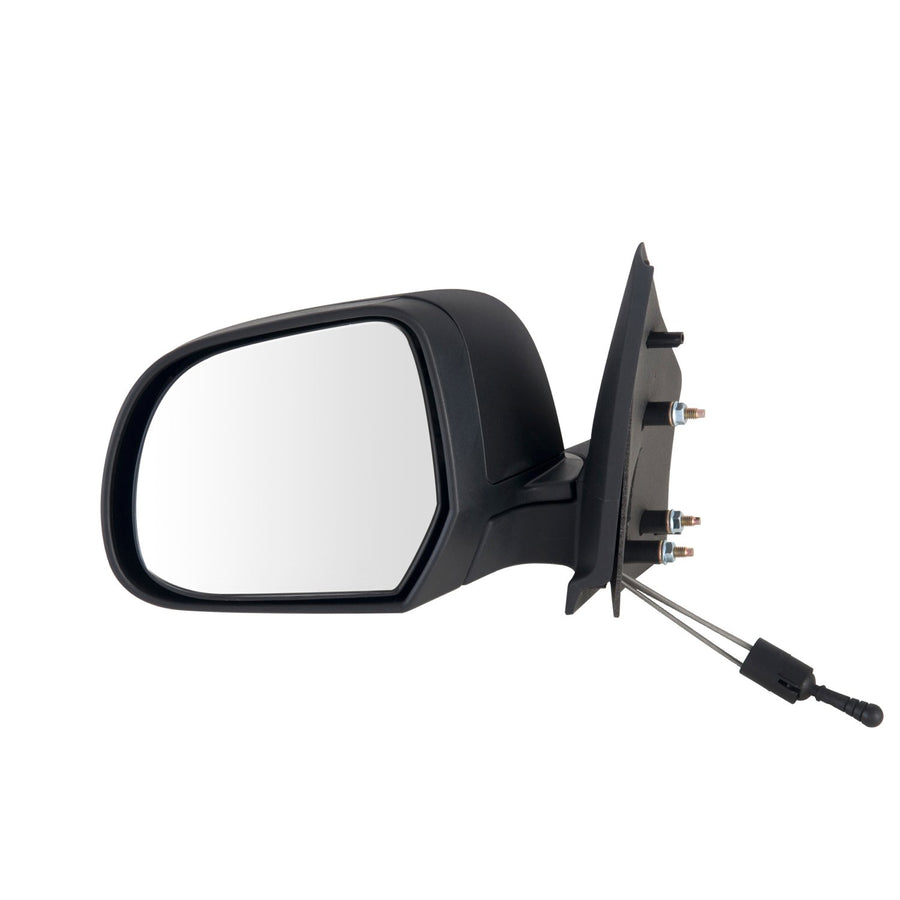 Mirror Driver Side for Nissan Versa Sedan, Textured Black, Foldaway, Manual Remote