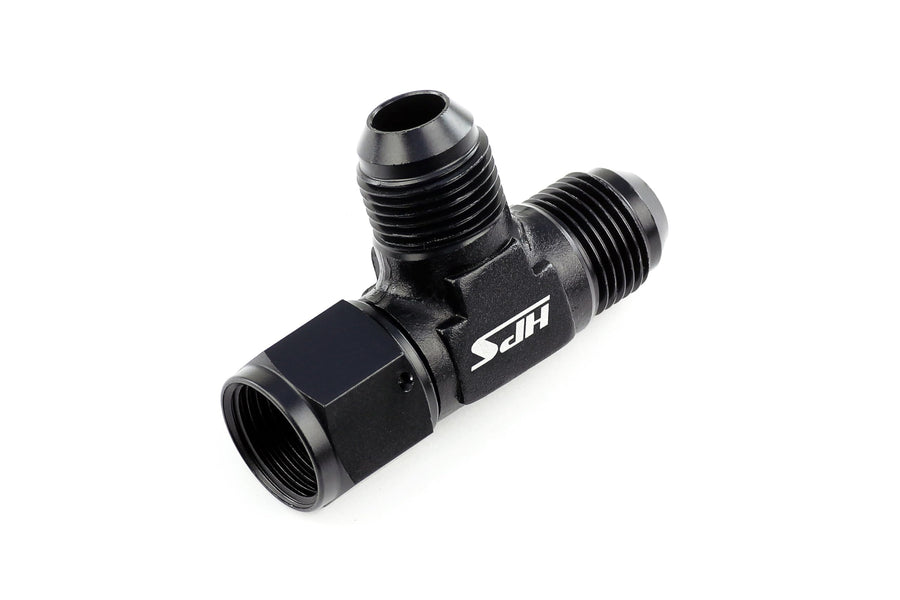 AN Tee Adapter Fitting HPS AN9261-10, Aluminum, Size: AN-10, Black with female on side