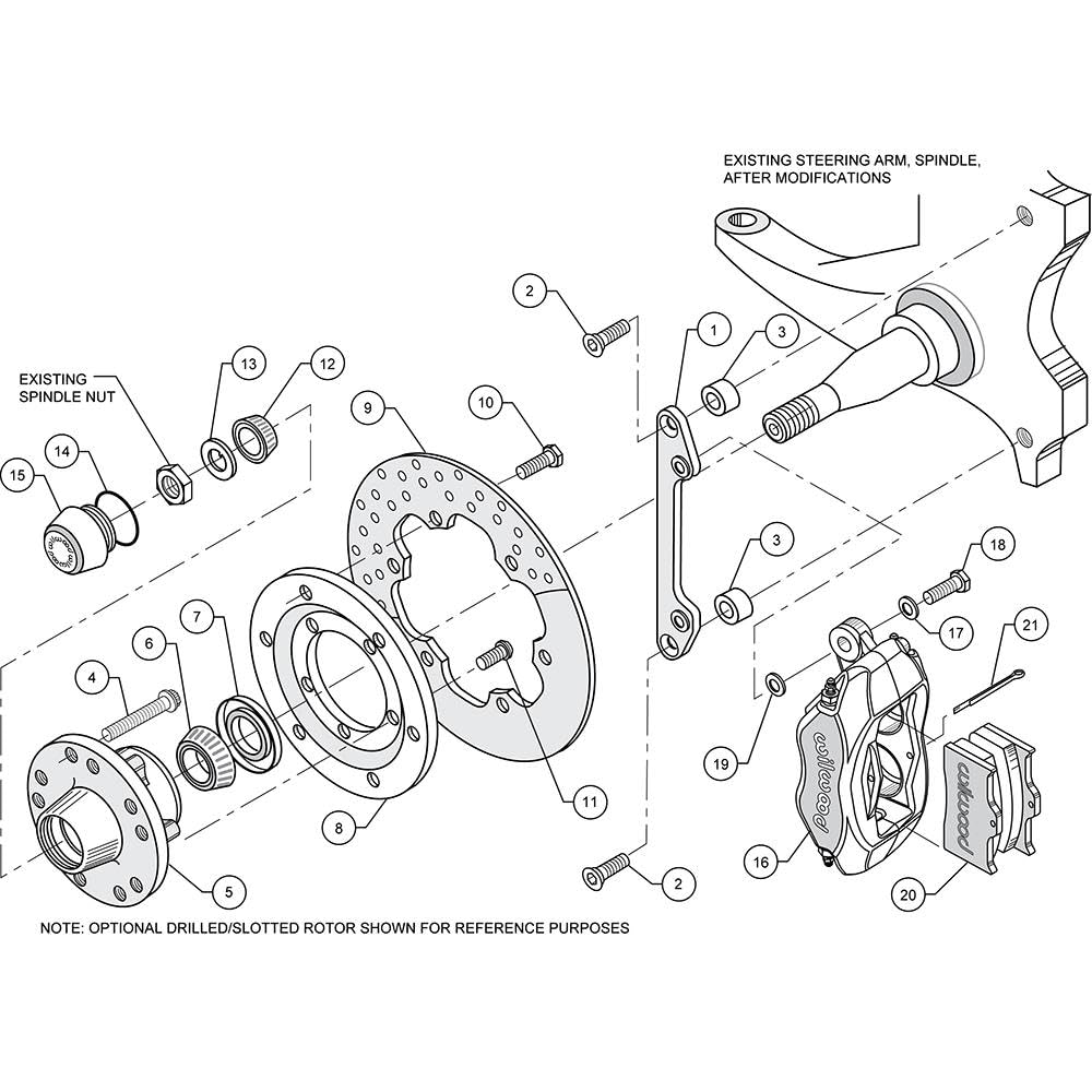 Drilled Rotor FDL Front Drag Kit