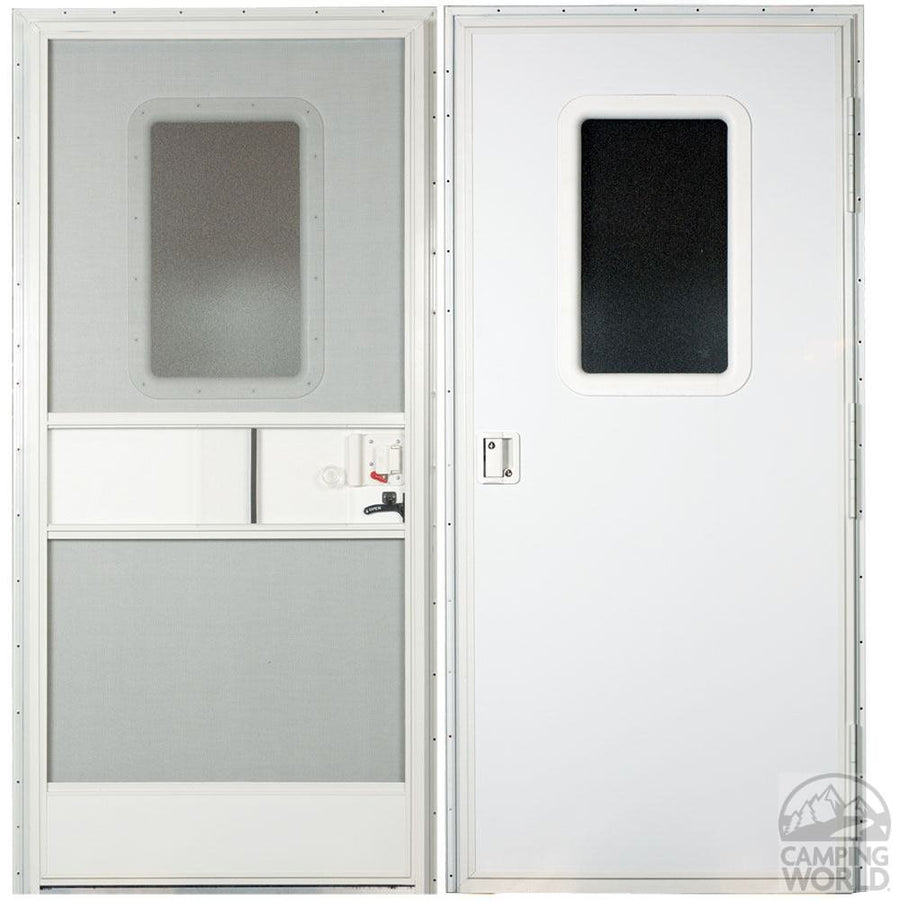 RV Square Entrance Door AP Products - 24" x 70", Polar White