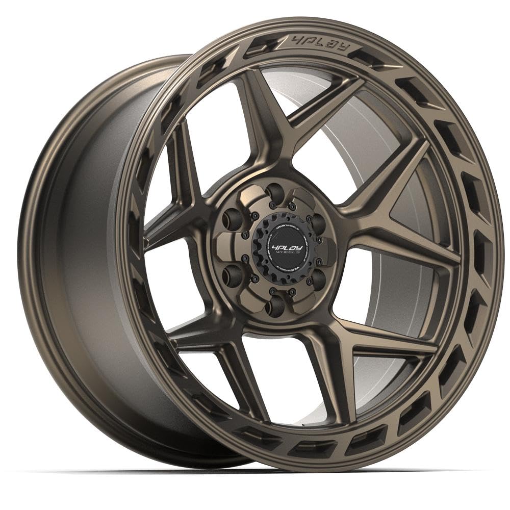 20 Inch 4PLAY Wheels Rim 4P55 Fits 6x135 & 6x139.7 20x10 Satin Bronze (1)