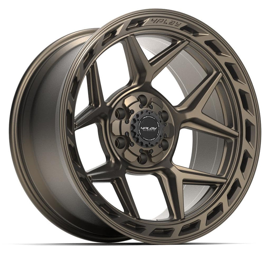 20 Inch 4PLAY Wheels Rim 4P55 Fits 6x135 & 6x139.7 20x10 Satin Bronze (1)