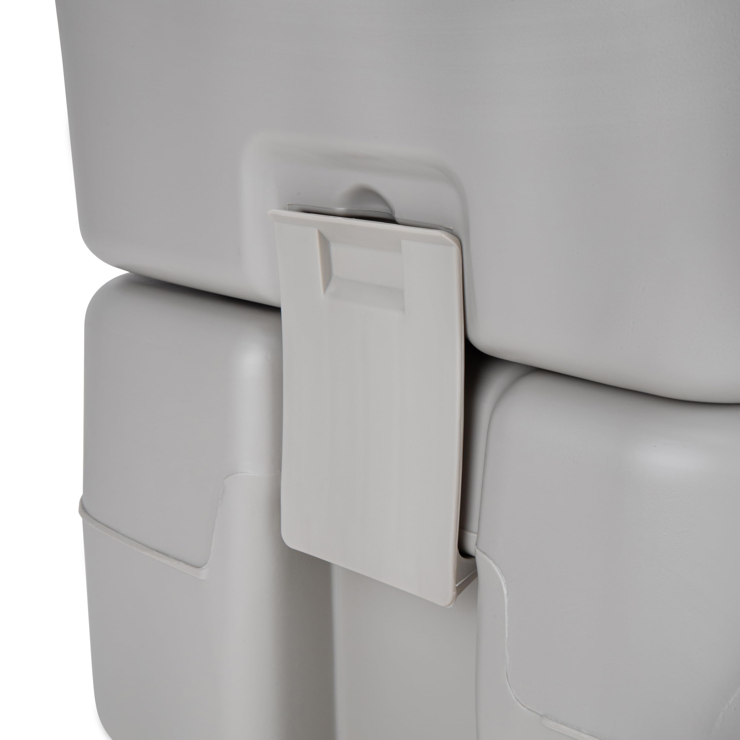 5.3-Gallon Camco Portable Toilet - Features Detachable Holding Tank w/Sealing Slide Valve & Bellow-Type Flush - Easy Transport w/Compact Lightweight Design & Carry Handle - Gray (41541)