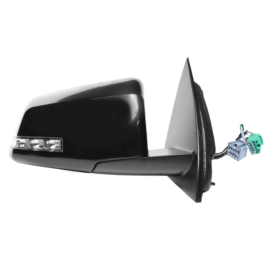 Mirror Driver Side for GMC Acadia, SATURN Outlook, (textured black w/PTM housing, w/memory, w/turn signal, 1st design, power folding), w/o spot mirror, LH, Heated Power