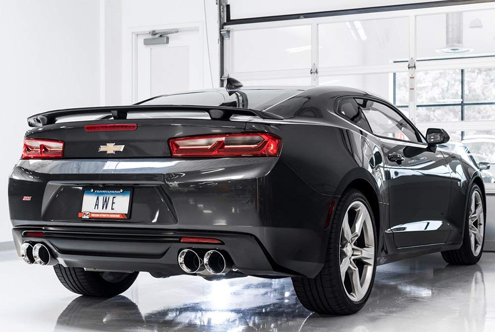 16-19 Chevy Camaro SS AWE Tuning Non-Res Cat-Back Exhaust -Touring Edition (Quad Chrome Silver Tips) - 3020-42068