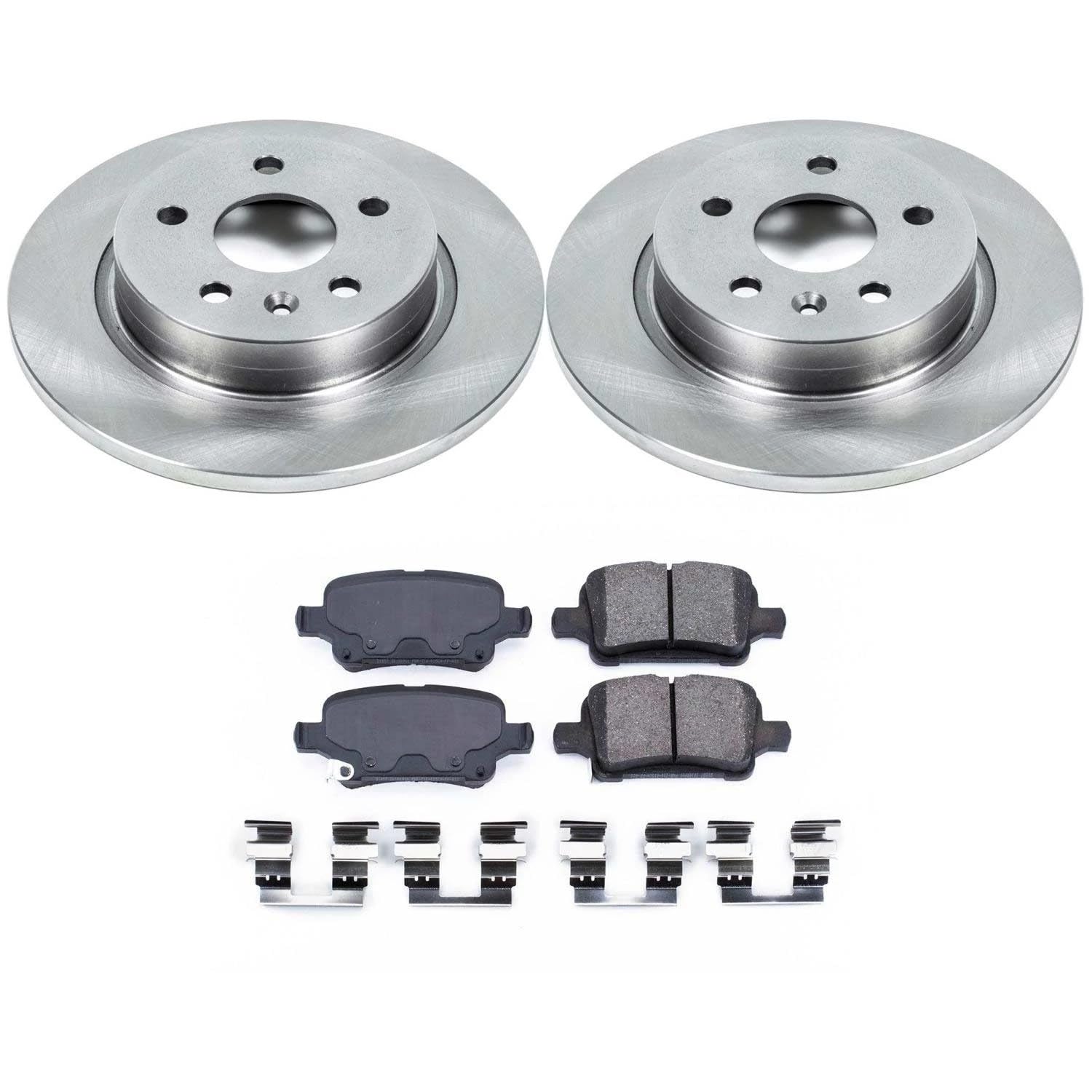 Power Stop KOE7896 Rear Replacement Brake Kit-OE Brake Rotors & Ceramic Brake Pads For Chevrolet Cruze 2016 [Model Specific]