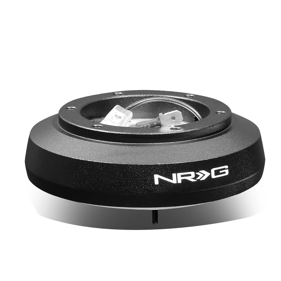 NRG Innovations Steering Wheel NRG-SRK-122H Quick Release Short Hub Adapter 6 X 70mm Bolt Pattern, Retain Horn & Turn Signals, Black Body