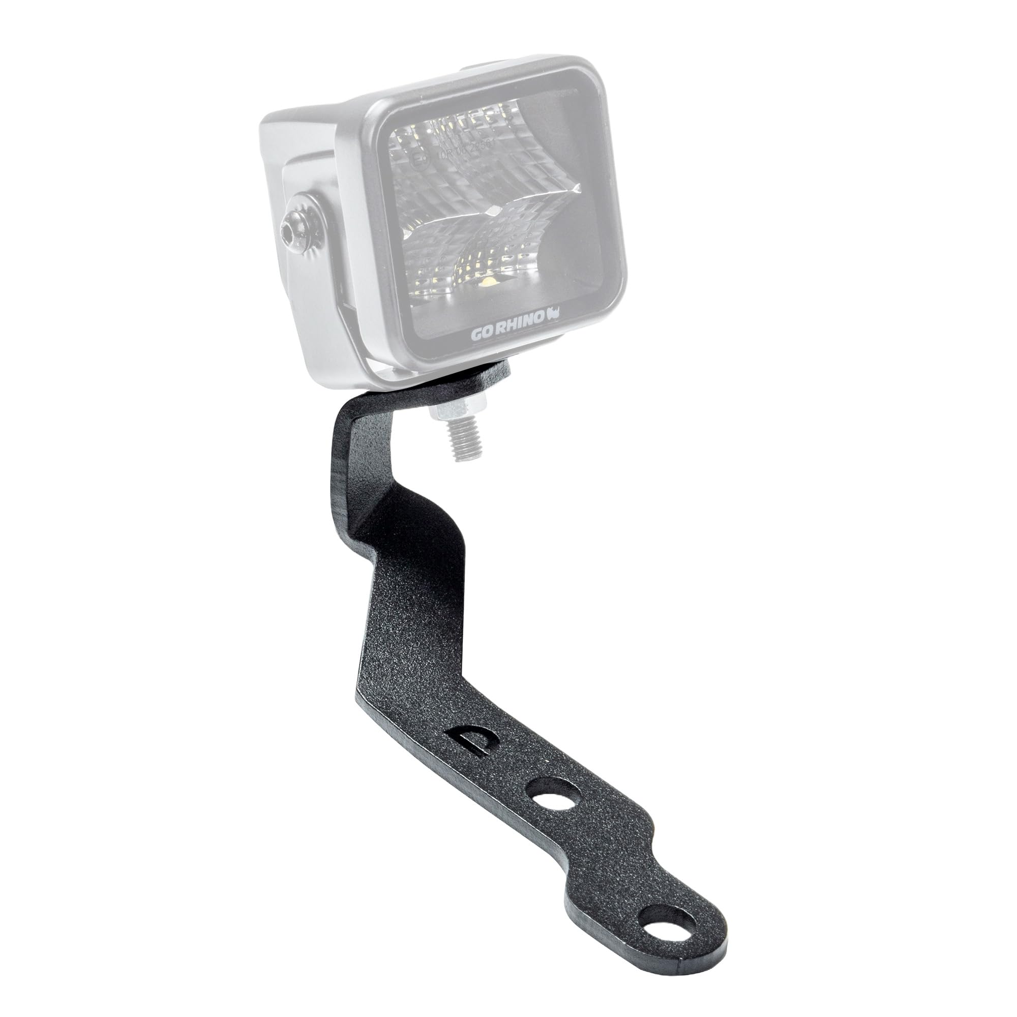 XE Hood Hinge Cube Light Mount Go Rhino | Mild Steel, Textured Black | 732310T | Fits 2014-2022 Mercedes-Benz Sprinter 2500