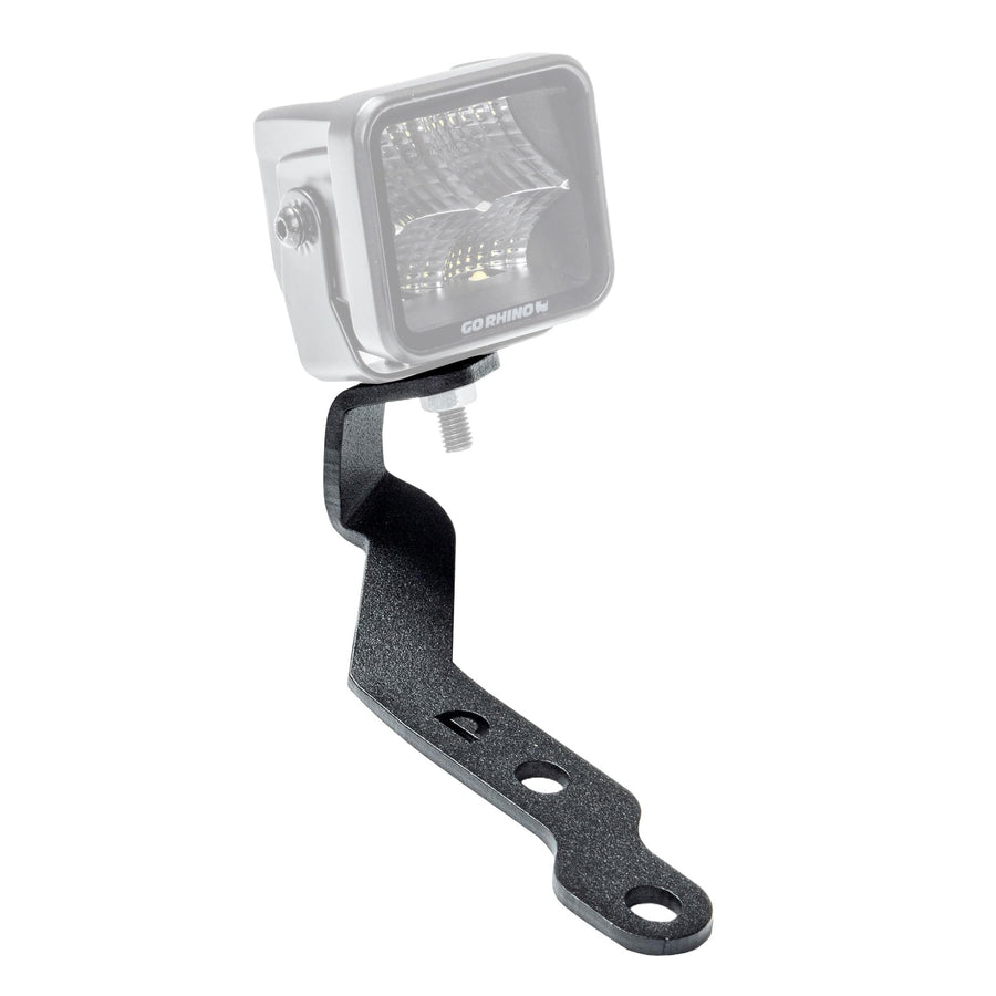 XE Hood Hinge Cube Light Mount Go Rhino | Mild Steel, Textured Black | 732310T | Fits 2014-2022 Mercedes-Benz Sprinter 2500