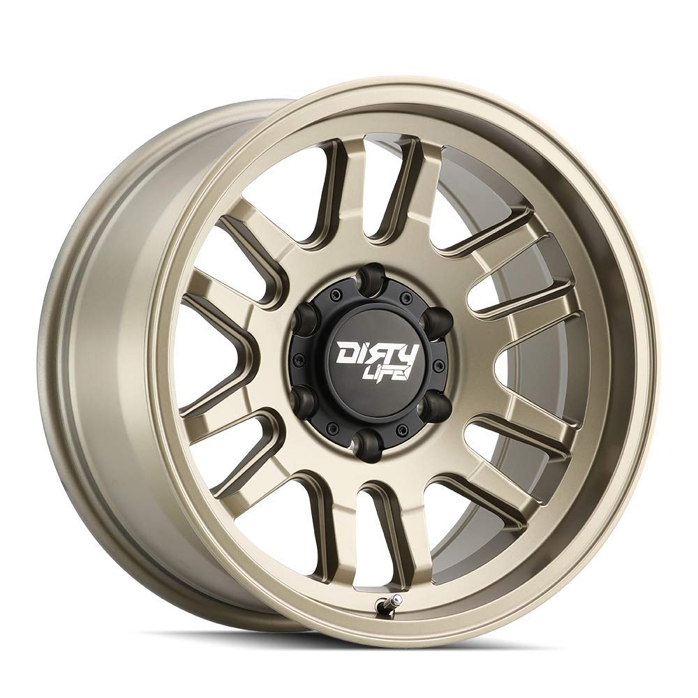 Satin Gold Dirty Life CANYON Wheel with Alloy Steel (17 x 9. inches /5 x 71 mm, -12 mm Offset)