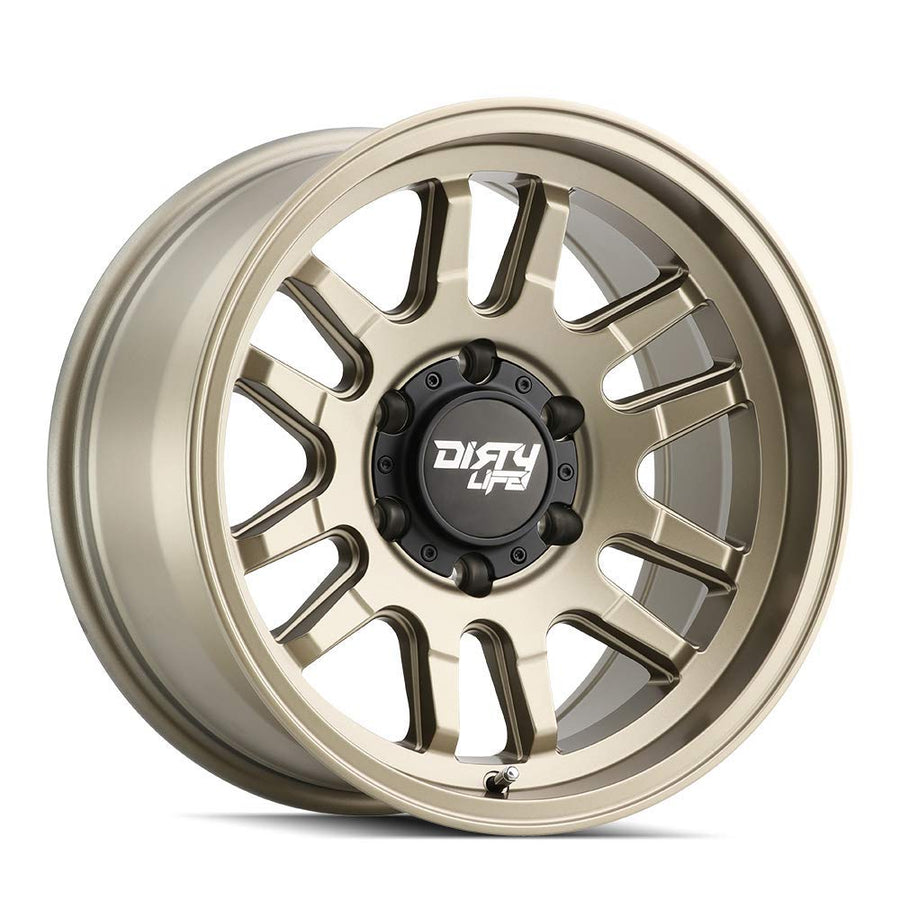 Satin Gold Dirty Life CANYON Wheel with Alloy Steel (17 x 9. inches /5 x 71 mm, -12 mm Offset)
