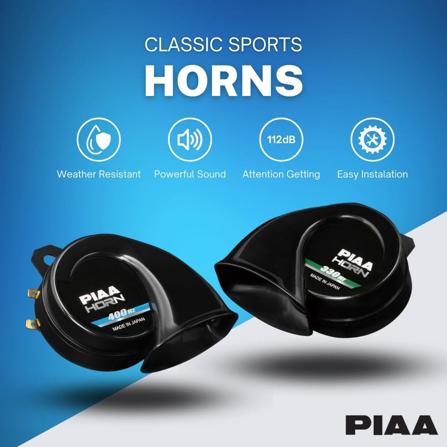 Piaa 85115 330Hz and 400Hz Superior Twin Tone Bass Horn, Black 112Db