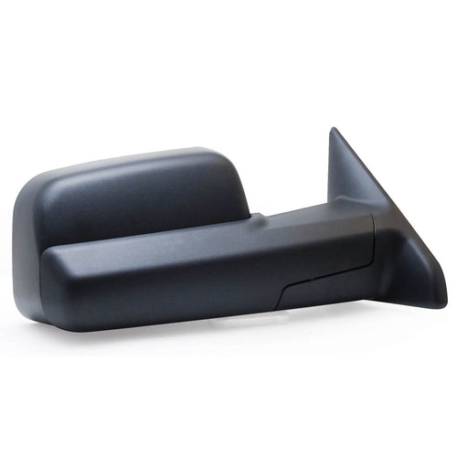 K Source Towing Mirror Passenger-Side – For 2009-2012 Ram Pick-Up 1500, 2500, 3500, Textured black, Flip-Out-head, Dual lens, Foldaway