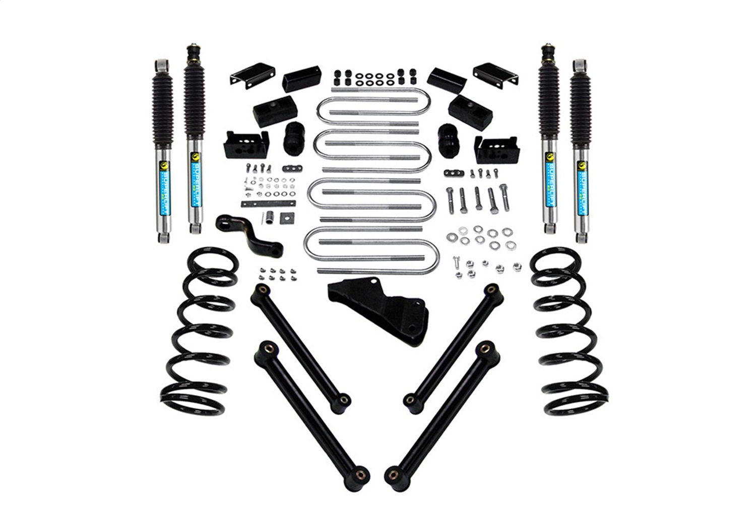 SUPERLIFT SUSPENSION RealTruck 4" Lift Kit for Dodge RAM 2500/3500 | Complete Lift Kit with Front & Rear Bilstein 5100 Series Shocks and Control Arms | K832B | Fits 2003-2008 Dodge RAM 2500 / 3500