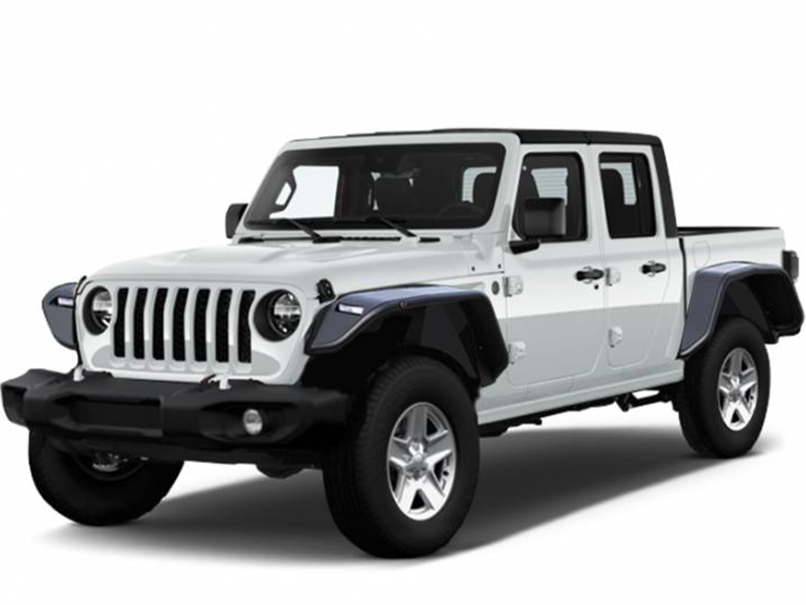 Front Black Horse Inner FENDER FLARES Liners Matte Black Compatible with 2018-2024 Jeep Wrangler|2018-2024 Jeep Gladiator-TFFJL4F
