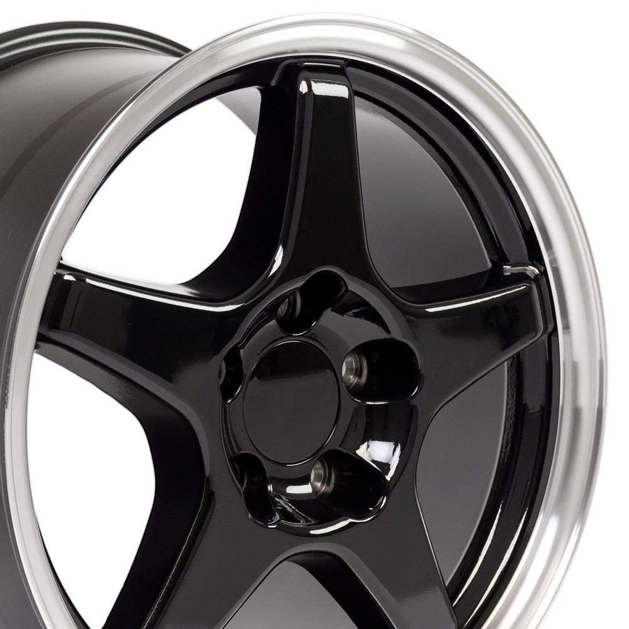 CV01-17095-5475-56BM Tires OE Wheels LLC Black Wheel with Machined Lip Painted (17 x 9.5 inches /5 x 120 m