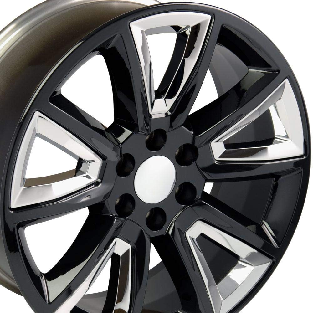 Black Wheel OE Wheels LLC CV73-20085-6550-24B-ic Painted (20 x 8.5 inches /6 x 139 mm, 24 mm Offset)