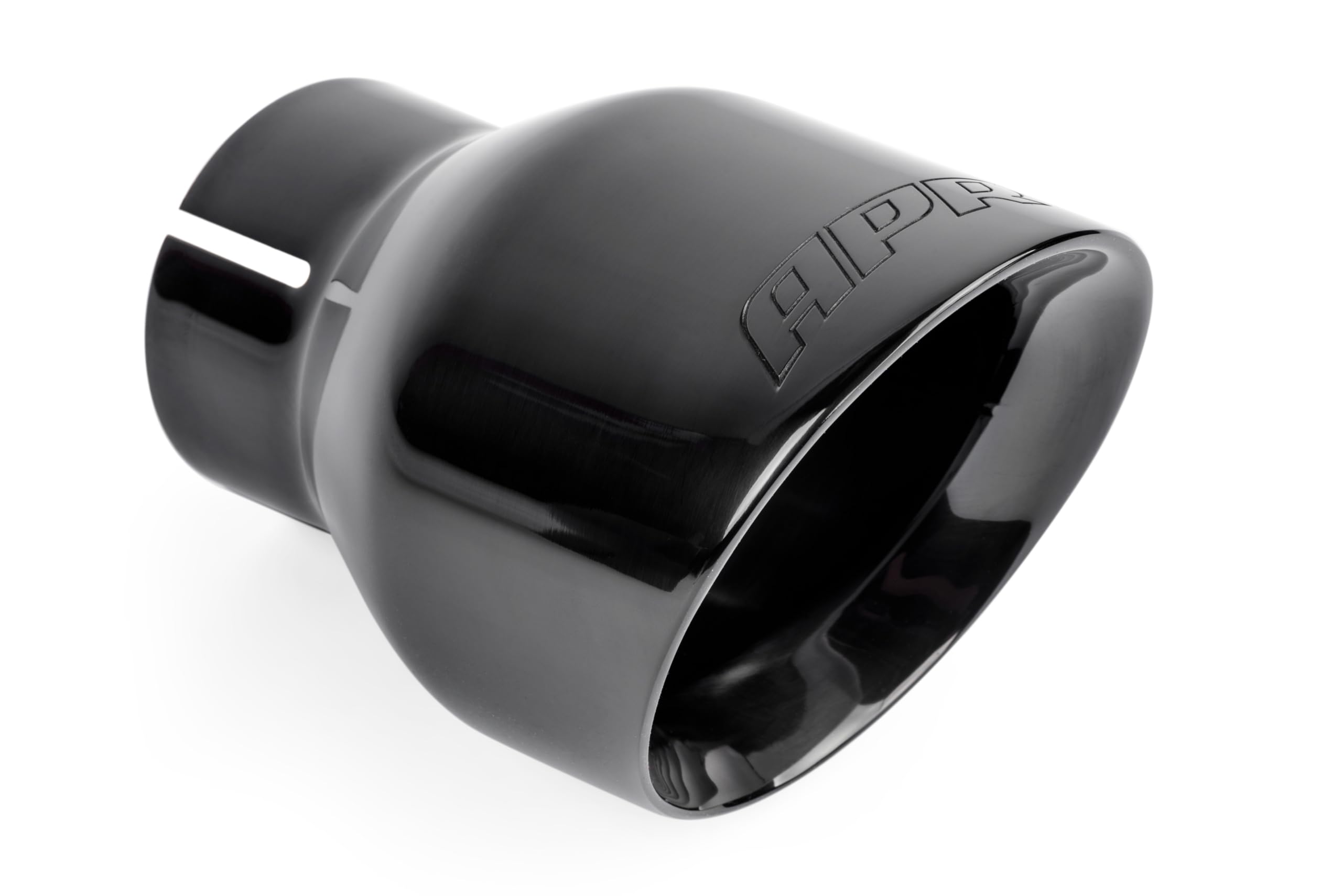Double-Walled APR TPK0003 4 in. Slash-Cut Tips Polished Diamond Black - Set of 2