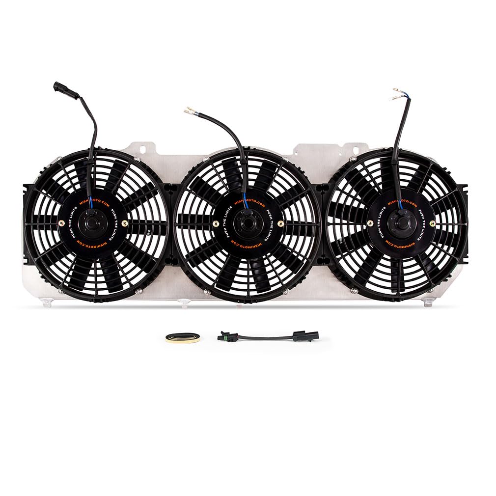 Mishimoto Fan Shroud MMFS-XJ-89K w Controller Fits Jeep Cherokee XJ 4.0L 1989-2001 Silver