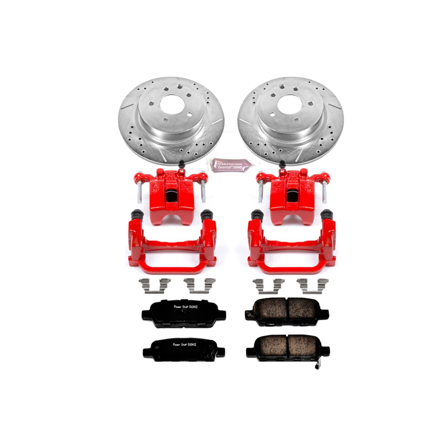 1-Click Performance Brake Kit Power Stop (KC179) with Calipers For INFINITI G35 2005-2008, INFINITI M35 2006-2009, INFINITI M45 2006-2009, Nissan 350Z 2006-2009 [Model Specific]