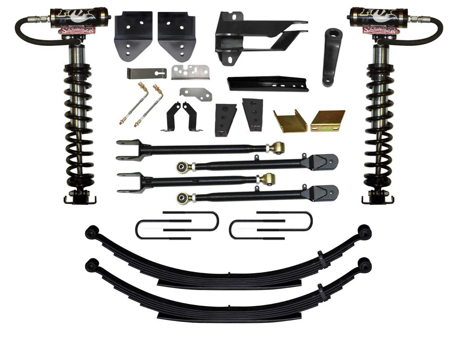Skyjacker Suspension Lift Kit F1782LSKS w/Shock 8.5 in. Lift Class II 4-Link Sys Incl. Front Coil Over Shocks Rear Leaf Springs