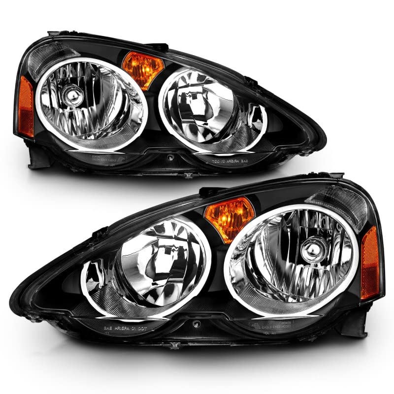 Crystal ANZO USA Headlight Set-Black 121209