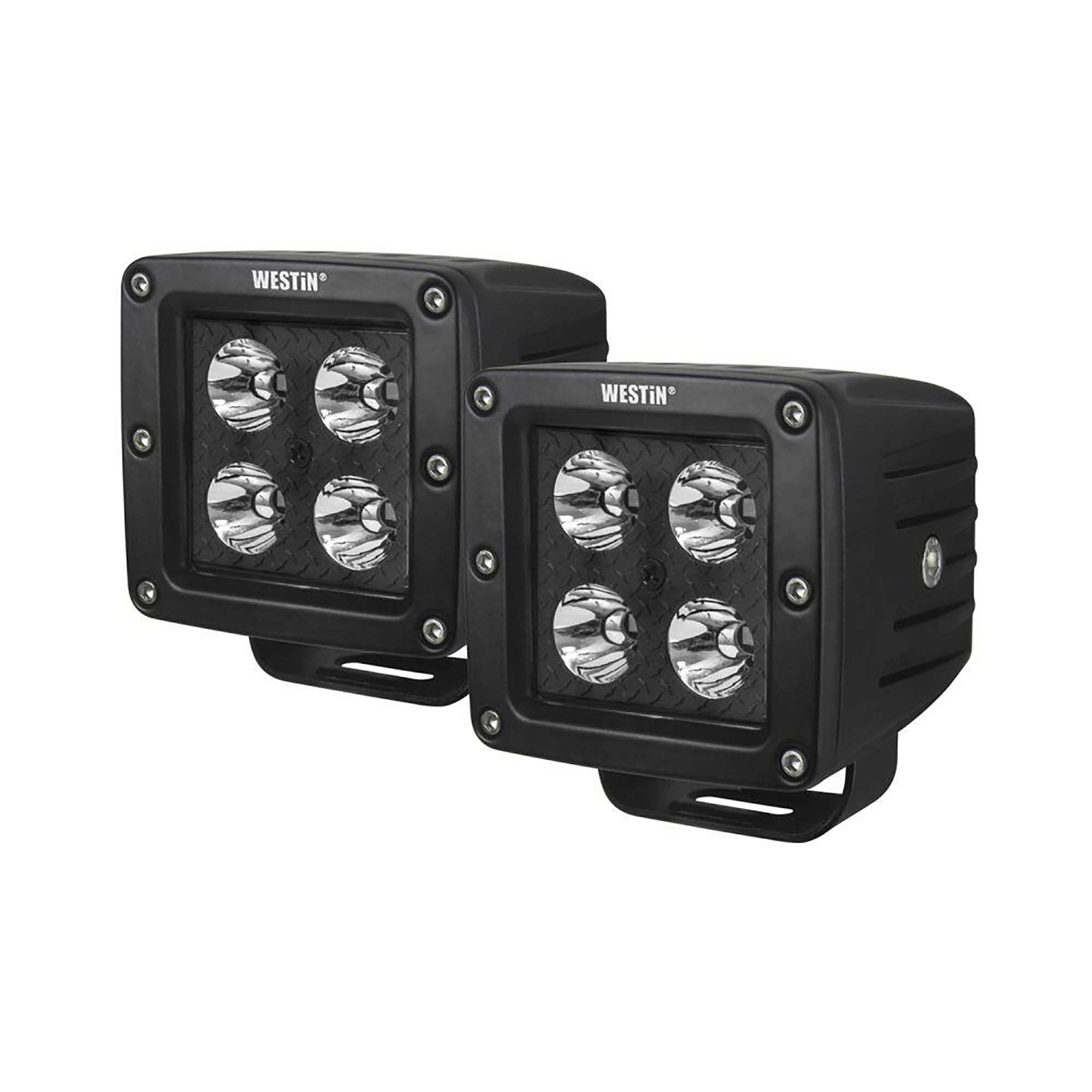 HyperQ B-FORCE LED Westin 09-12205B-PR Auxiliary Lights Flood Beam 3.2x3 in. 5W (Set of 2)