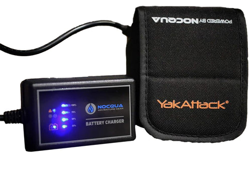 Nocqua Powered YakAttack 10Ah Battery Power Kit | 12V Lithium Ion | Kayak Fish Finder | Rechargeable 12Volt Battery | Kayak Fishfinder Power Kit & Charger | Kayaking Fishing Accessory