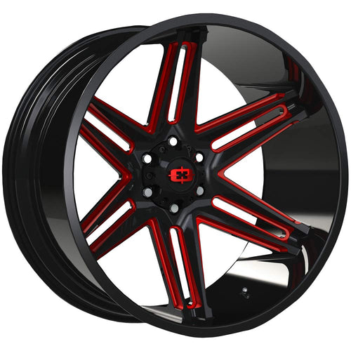 Offroad Vision 1-20x10 363-20083GBMR-25 6x5.5-25 Red Rim!