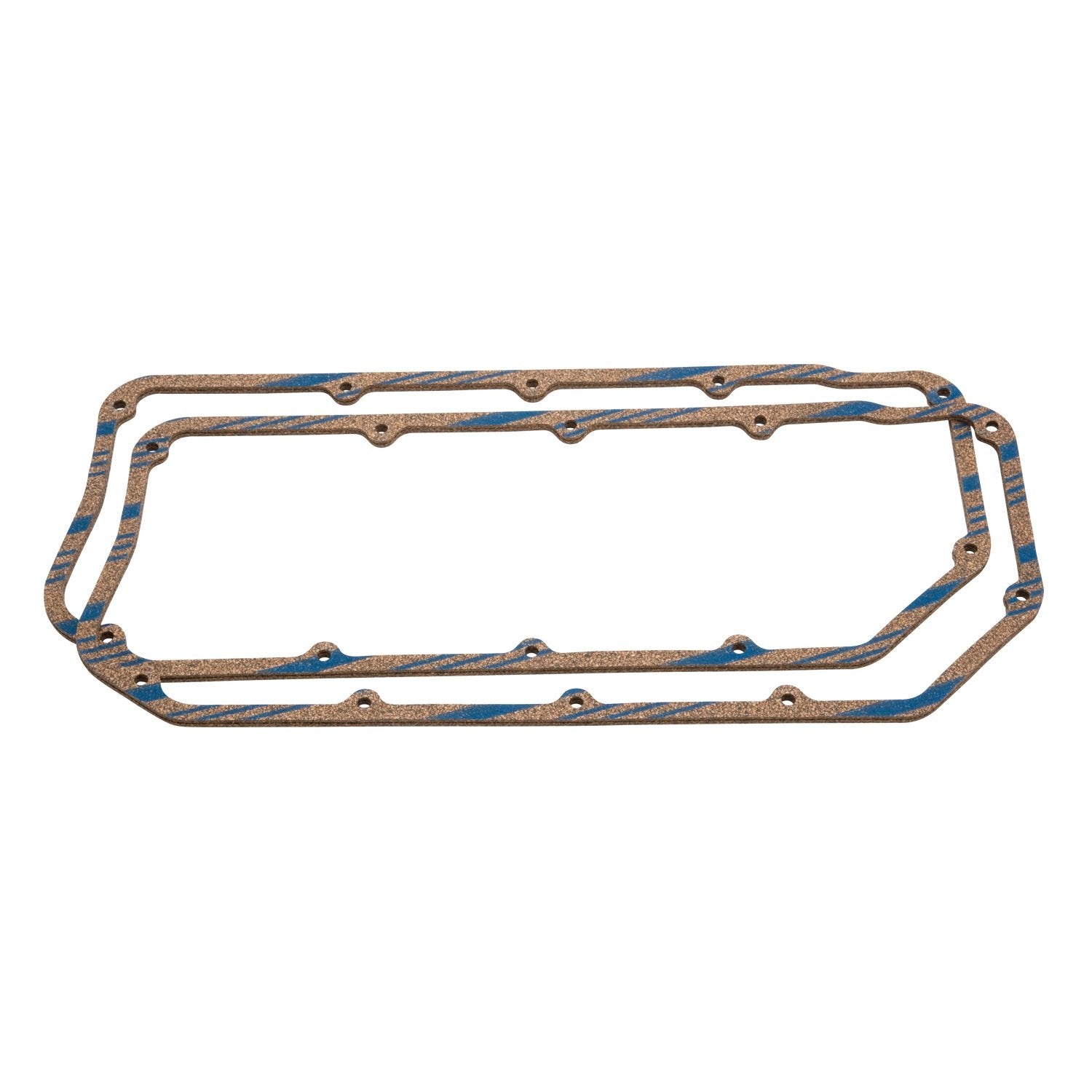 Edelbrock Valve Cover Gasket Set 2 in. x 1.84 in. Port .060 Thickness Blue Stripe Cork/Rubber