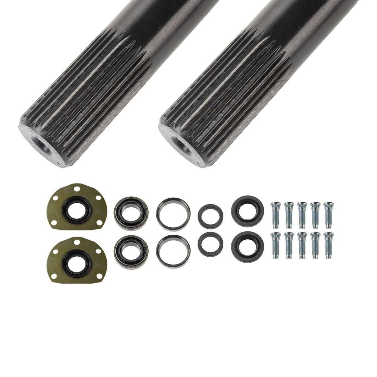 TEN Factory Bolt Pattern MG22126 Spline Drive Axle Shaft Assembly for AMC 20, 5-Bolt 29 Spline Left and Right – Fits Jeep CJ Models, CJ5/CJ7, Scrambler Replaces Alloy USA 12126, G2 90-2025-3, AM20CJL