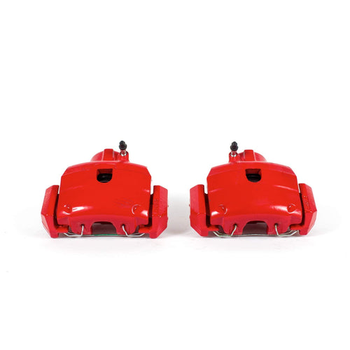 Power Stop S4778 Front Pair of High-Temp Red Powder Coated Calipers For Ford Escape 2001-2007, Mazda Tribute 2001-2006, Mercury Mariner 2005-2007 [Model Specific]