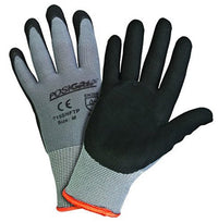PosiGrip West Chester 715SNFTP Palm Dip Gloves - [Pack of 12] Large Industrial Gloves, Black Foam Nitrile Coating on nylon Shell, Knit Wrist