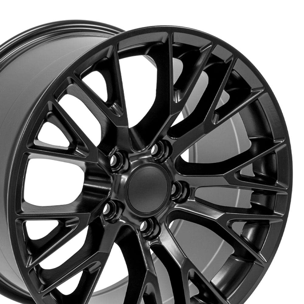 CV22 OE Wheels 17 Inch Rim Fits Corvette C7 Z06 Style 5x120.65 17x9.5 Satin Black - Hollander 5734 (1)