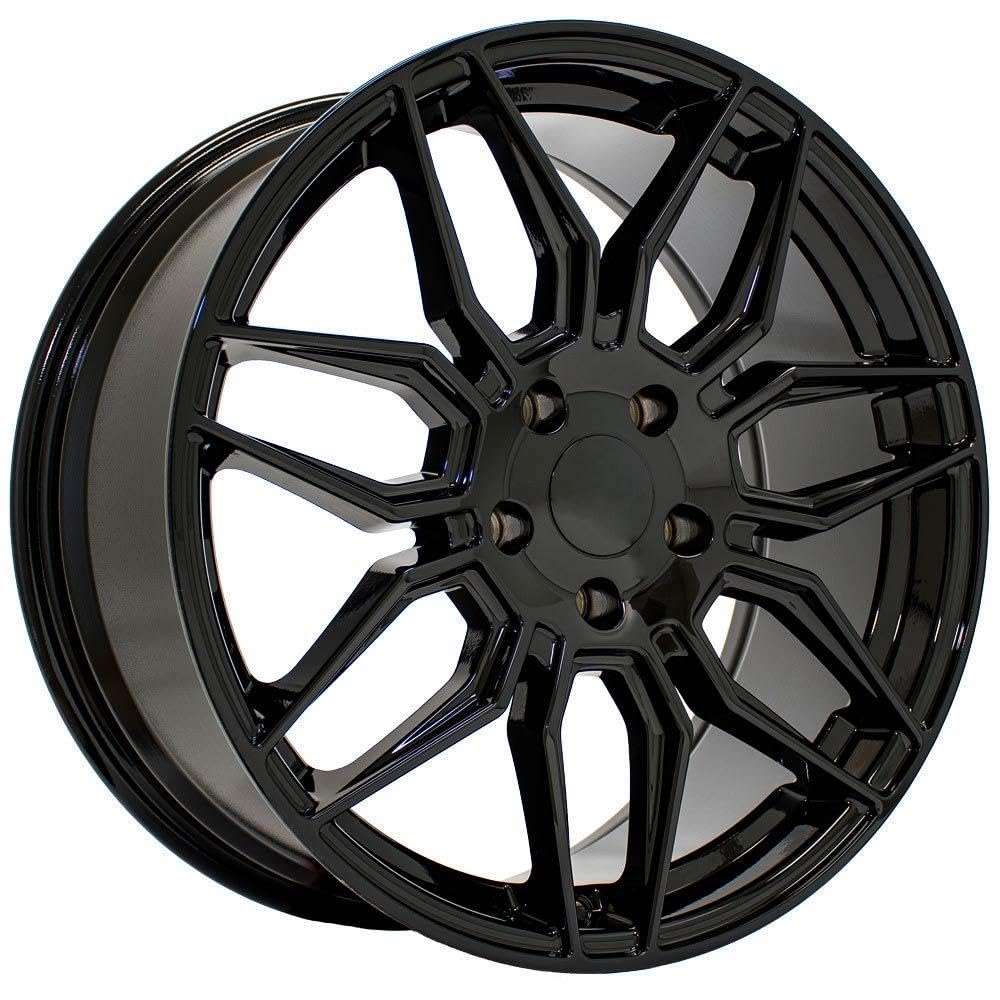 19 Inch OE Wheels CV03D Rim Fits Corvette C8 Z06 Style 5x120 19x8.5 Gloss Black - Hollander 95580 (1)