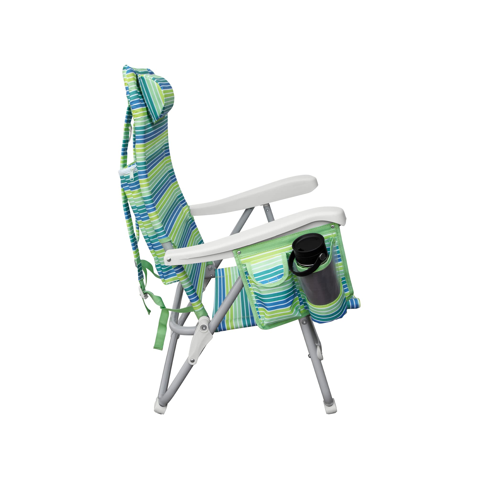 Hurley Beach Outdoor Standard Backpack Chair, One Size, Limeade