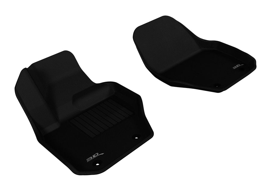 3D MAXpider Front Row Custom Fit All-Weather Floor Mat for Select Volvo XC60/S60 Models - Kagu Rubber (Black) L1VV01511509