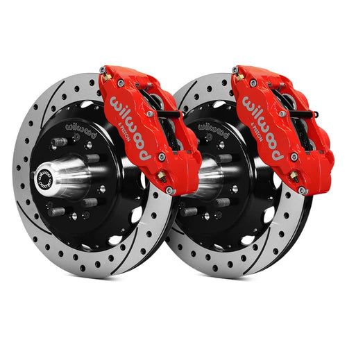 12.88" FNSL6R Hub Kit, Front, Drill, Red