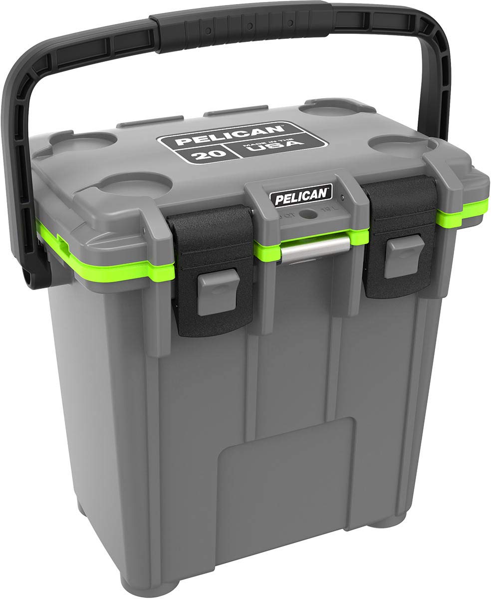 20 Quart Pelican Elite Cooler (Dark Grey/Green)