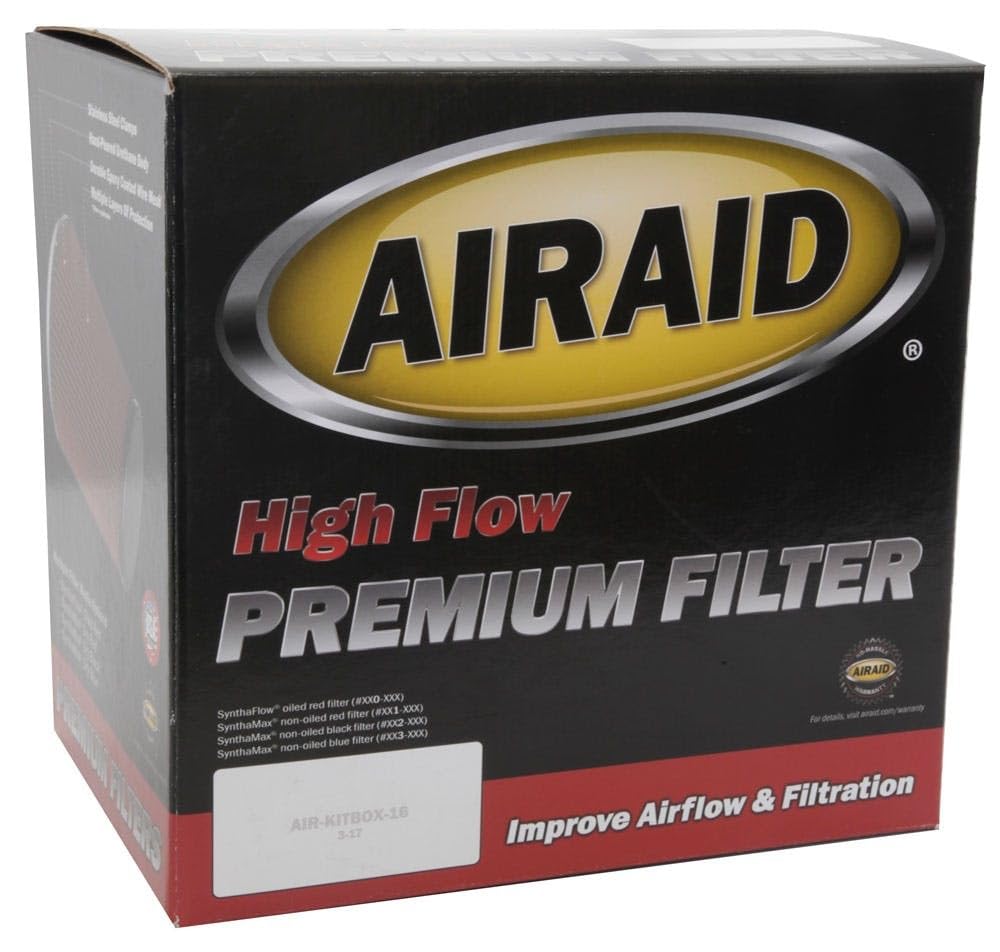 Universal Airaid Clamp-On Air Filter: Oval Tapered; 6 Inch (152 mm) Flange ID; 9 Inch (229 mm) Height; 10.75 Inch x 7.75 Inch (273 mm x 197 mm) Base; 7.25 Inch x 4.25 Inch (184 mm x108 mm) Top