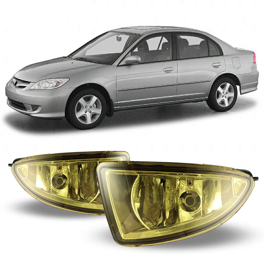 OEM Series Winjet for [2004-2005 Honda Civic] Driving Fog Lights + Switch + Wiring Kit