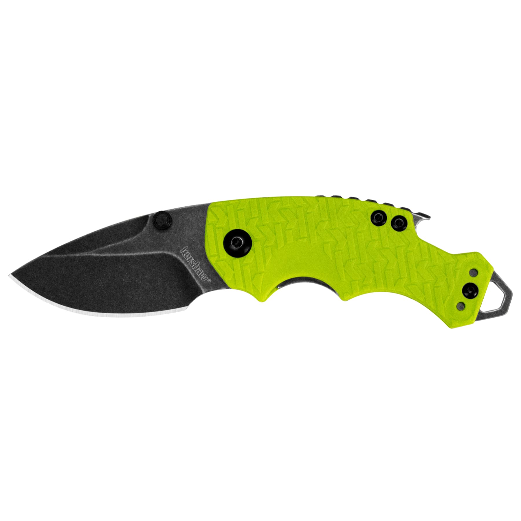Kershaw Folding Shuffle Pocket Knife, Lime Green, 2.4 Inch Stainless Steel Drop Point Blade, EDC Utility, with Flathead Screwdriver, Manual Opening, Everyday Carry Pocket Knife for Men and Women