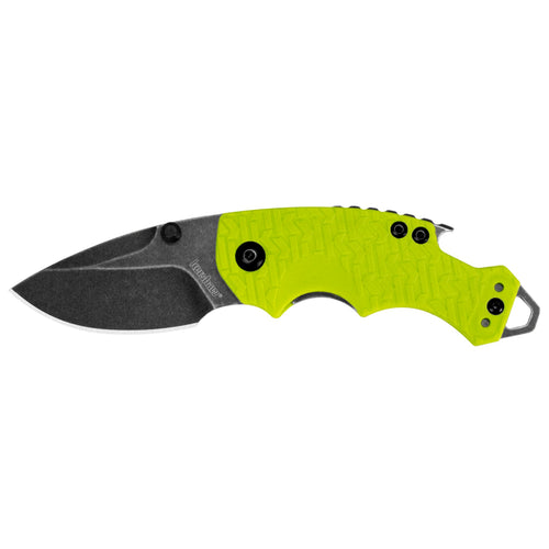 Kershaw Folding Shuffle Pocket Knife, Lime Green, 2.4 Inch Stainless Steel Drop Point Blade, EDC Utility, with Flathead Screwdriver, Manual Opening, Everyday Carry Pocket Knife for Men and Women
