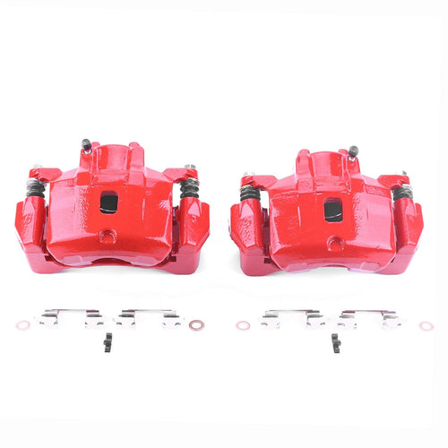 Power Stop S2614C Front Pair of High-Temp Red Powder Coated Calipers For Mitsubishi Eclipse 2006-2012, Mitsubishi Galant 2004-2009 [Model Specific]